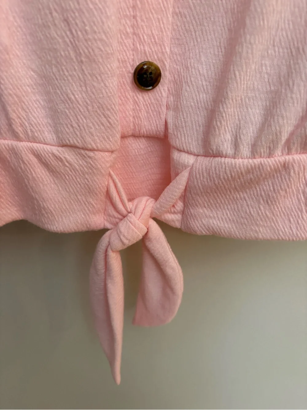Amy Byer Soft Pink Button-Front Tank with Lace Detail